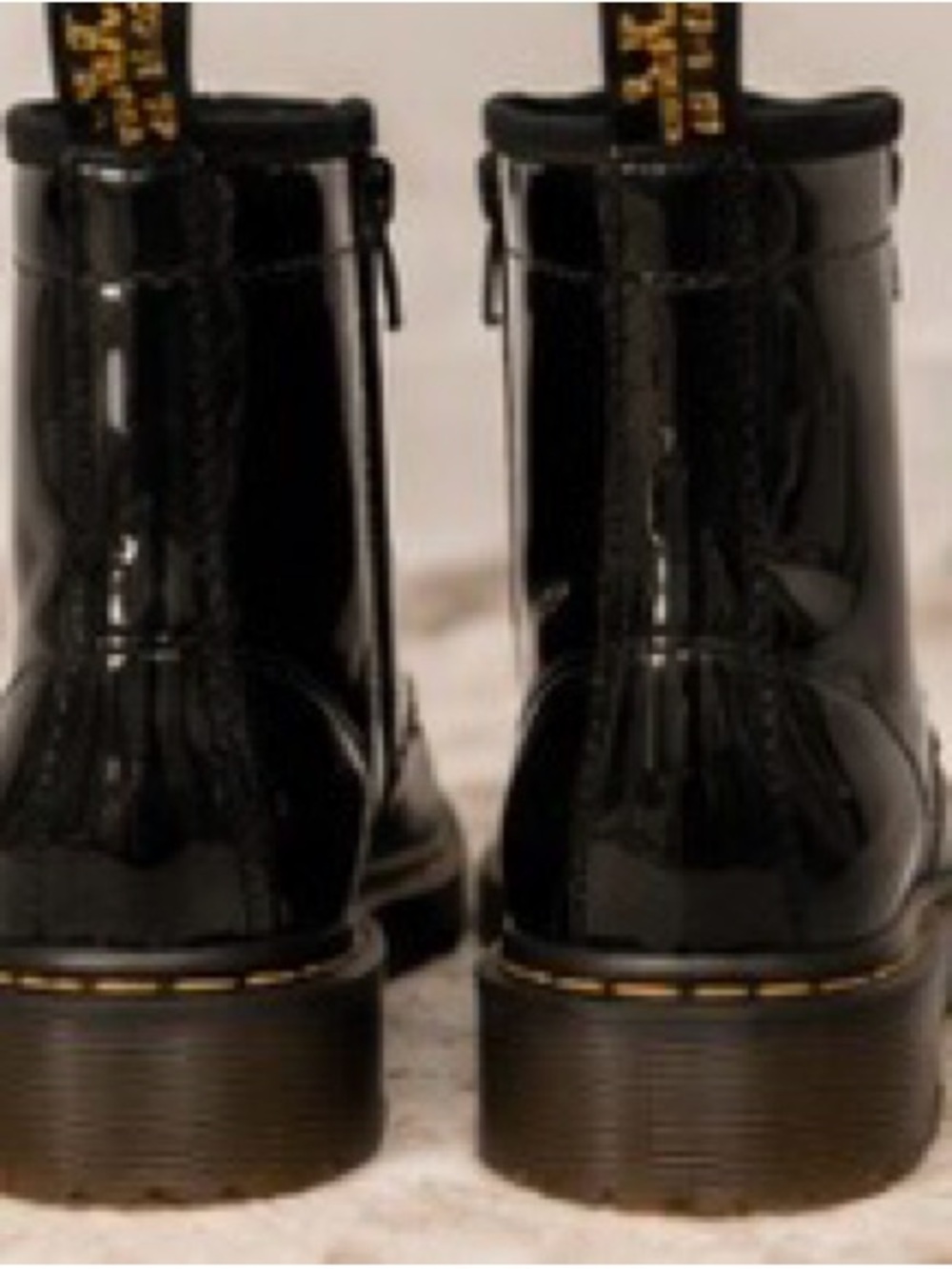 Dr. Martens Black Patent Lace-Up Boots